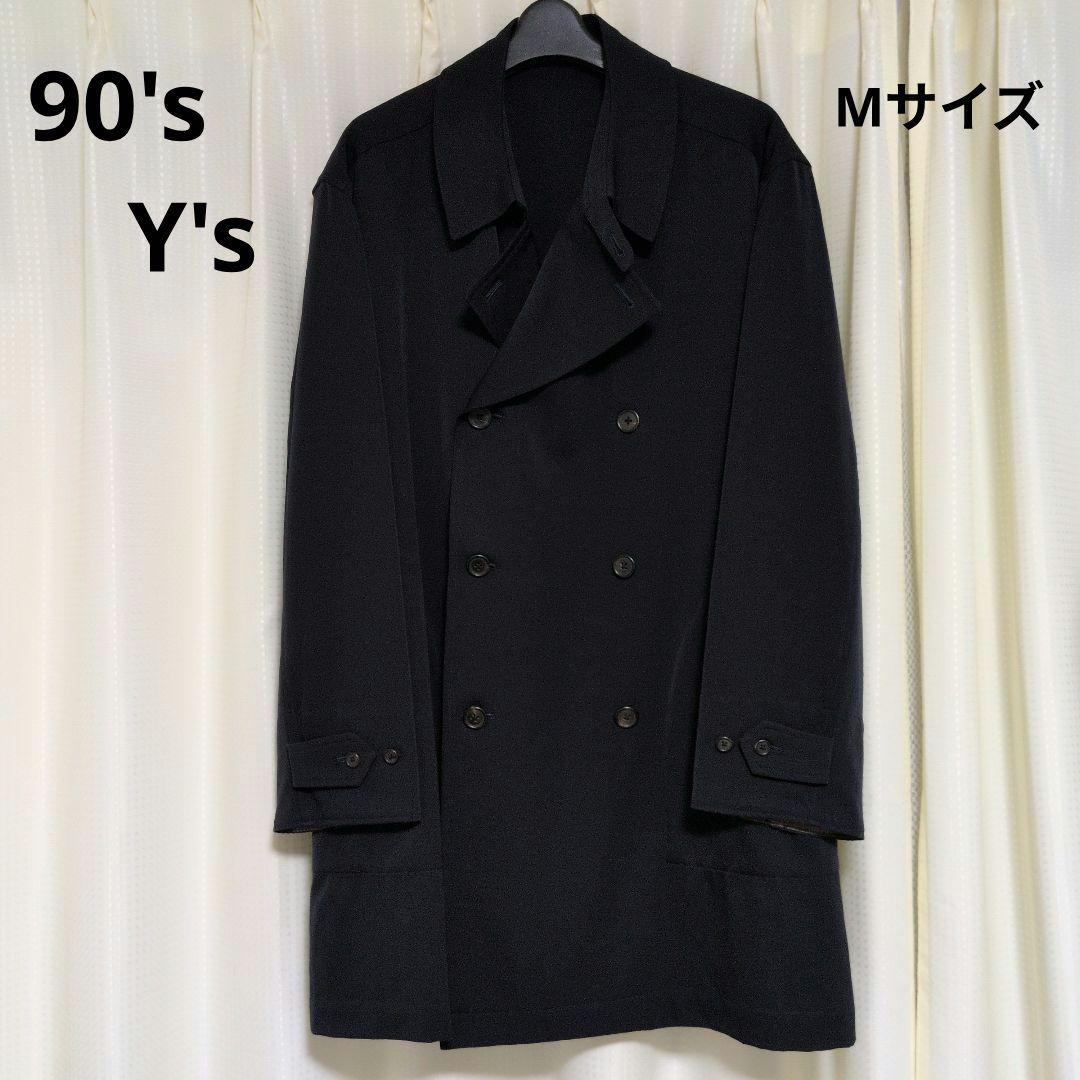 Y's for men ワイズフォーメン ダブルハーフコート Mサイズ ネイビー
