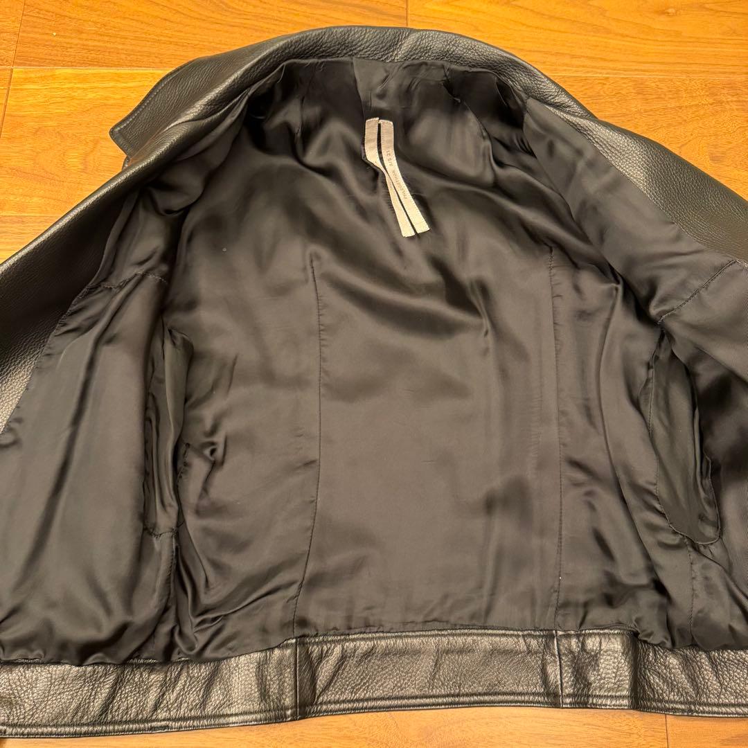 リックオウエンス 21ss レザージャケットlukes 48