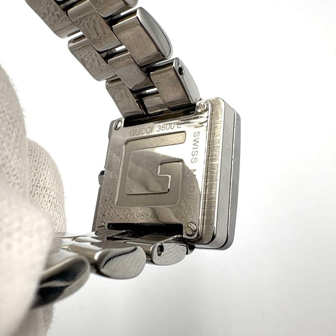 【電池新品】超美品GUCCI 3600L スクエア Gロゴ シルバー　稼働中