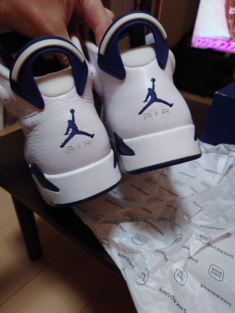 AIR JORDAN 6　ホワイト/ミッドナイトネイビー　29cm