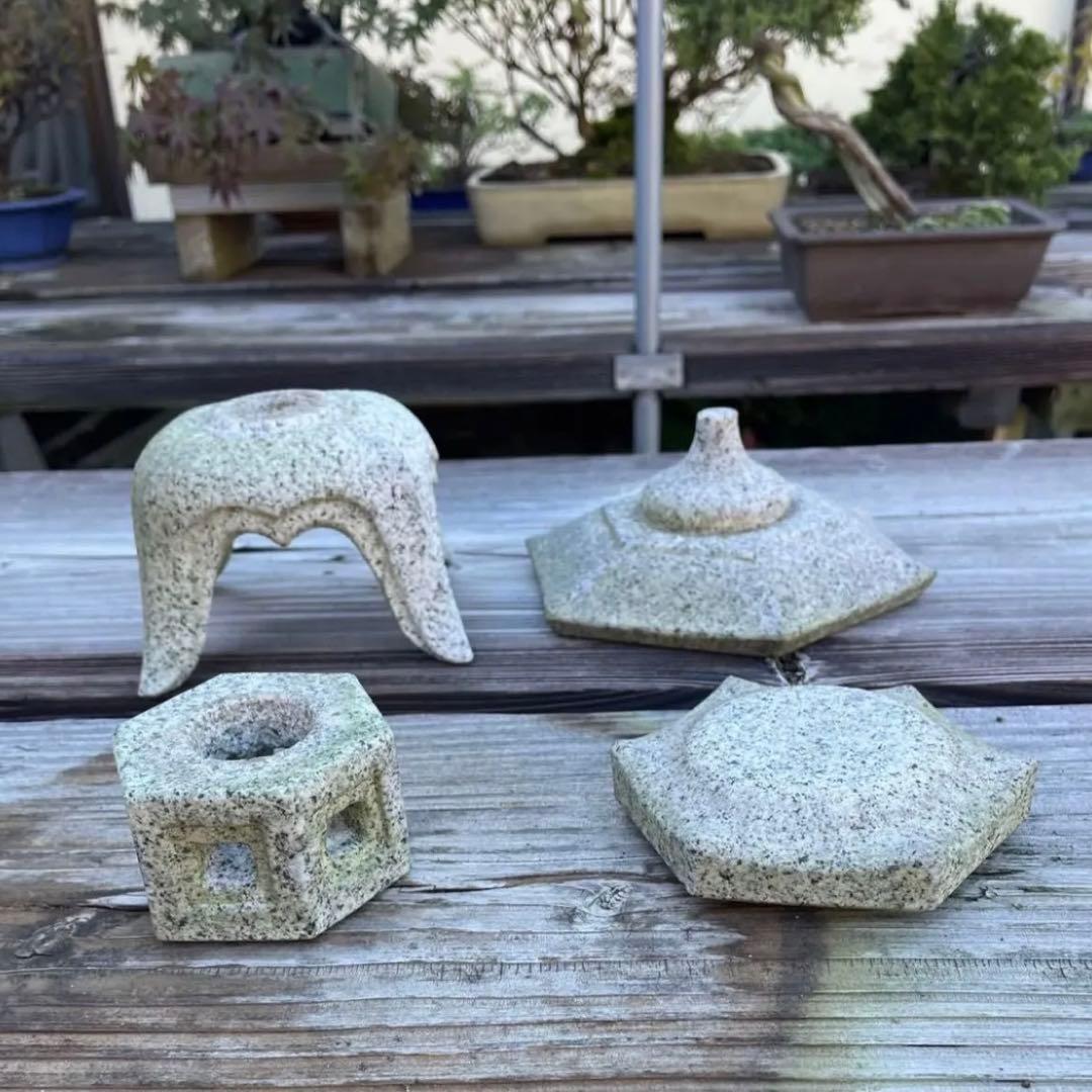 【灯篭】灯籠 トウロウ 雪見灯篭 白御影石 庭石 置き物 天然石 縁起物