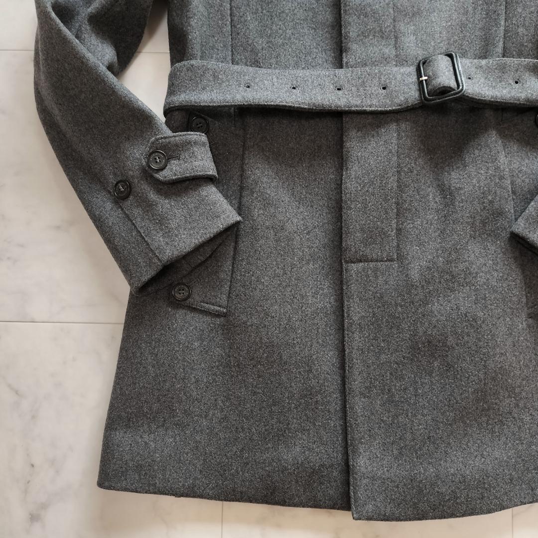 マッキントッシュ 英国製 ウールベルテッドステンカラーコート 38 M グレー