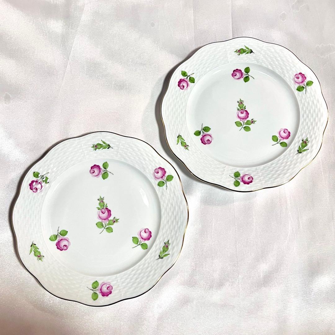 【美品】 【バラ売りOK】ヘレンド プティットローズ デザートプレート 19cm