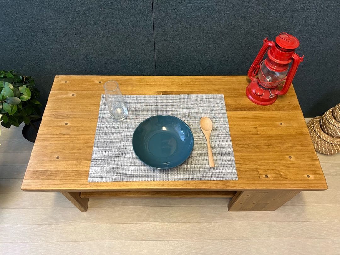 【送料無料】 ローテーブル 木組棚付き 90cm 45cm パイン エボニー