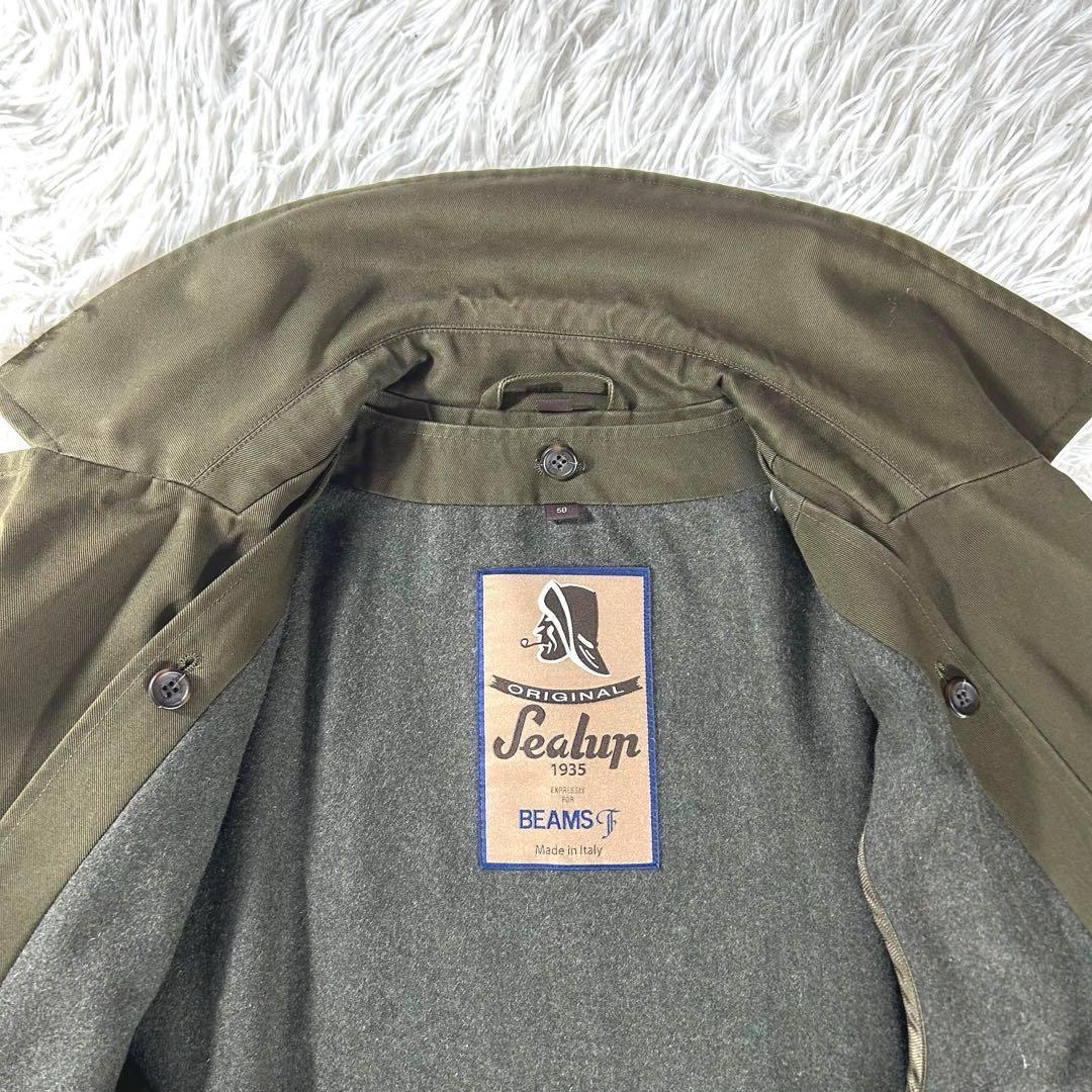 Sealup×BEAMSF タイロッケンコート　ライナー付き　ベルト　カーキ　L