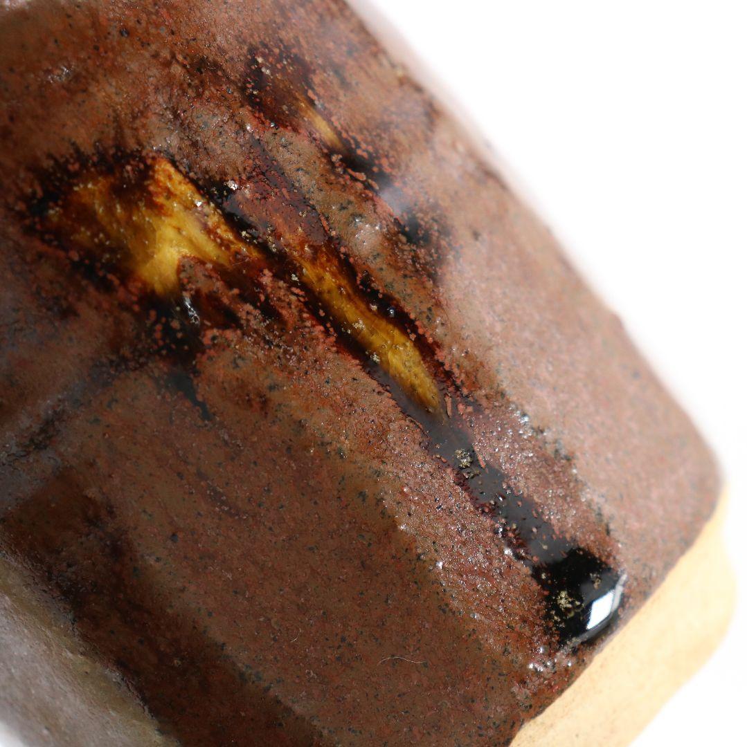 加藤弥右衛門作 瀬戸 茶入 正倉院竪笛彫刻文仕覆 茶道具 共箱　V915　N9