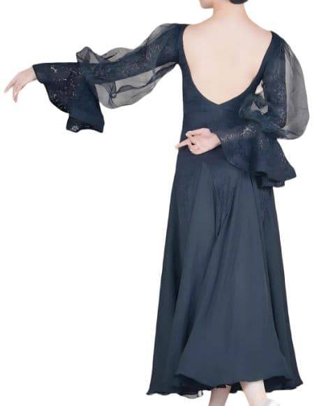 社交ダンスドレス レース 長袖 ラテンドレス モダンダンス オーダーメイド