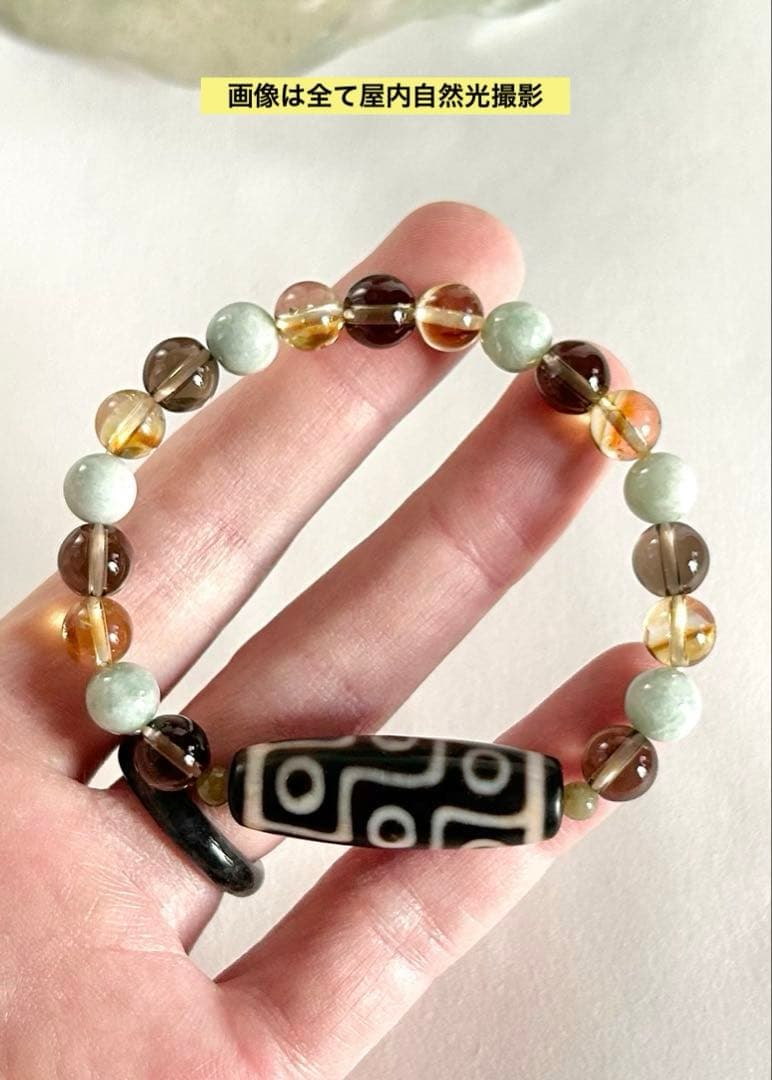 ★★★ 霊石 ★★★　紅朱砂　九眼天珠　ブレスレット / 腕念珠