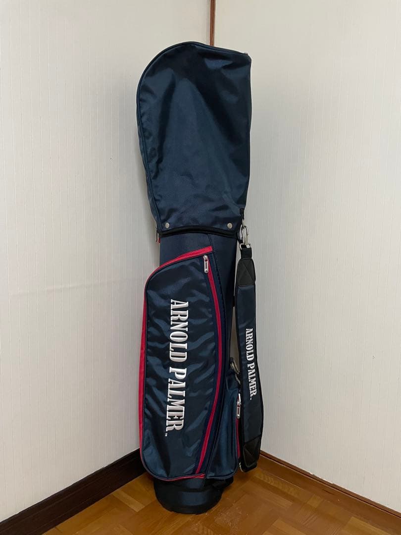 アーノルドパーマー キャディバッグ 紺色×赤色