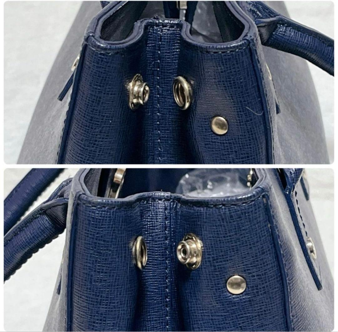 フルラ　超美品　トートバッグ　ショルダーバッグ　ネイビー　卒業式　卒園式　入学式