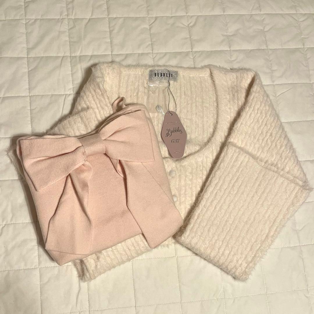 bubbles リボンニットアンサンブル