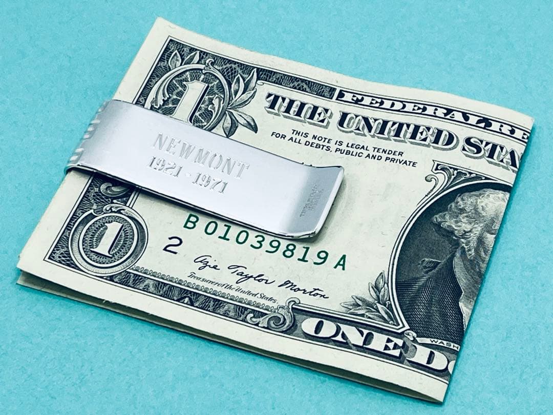 h891 希少　美品　ティファニー　メーカーズ　クロコ　マネークリップ　925