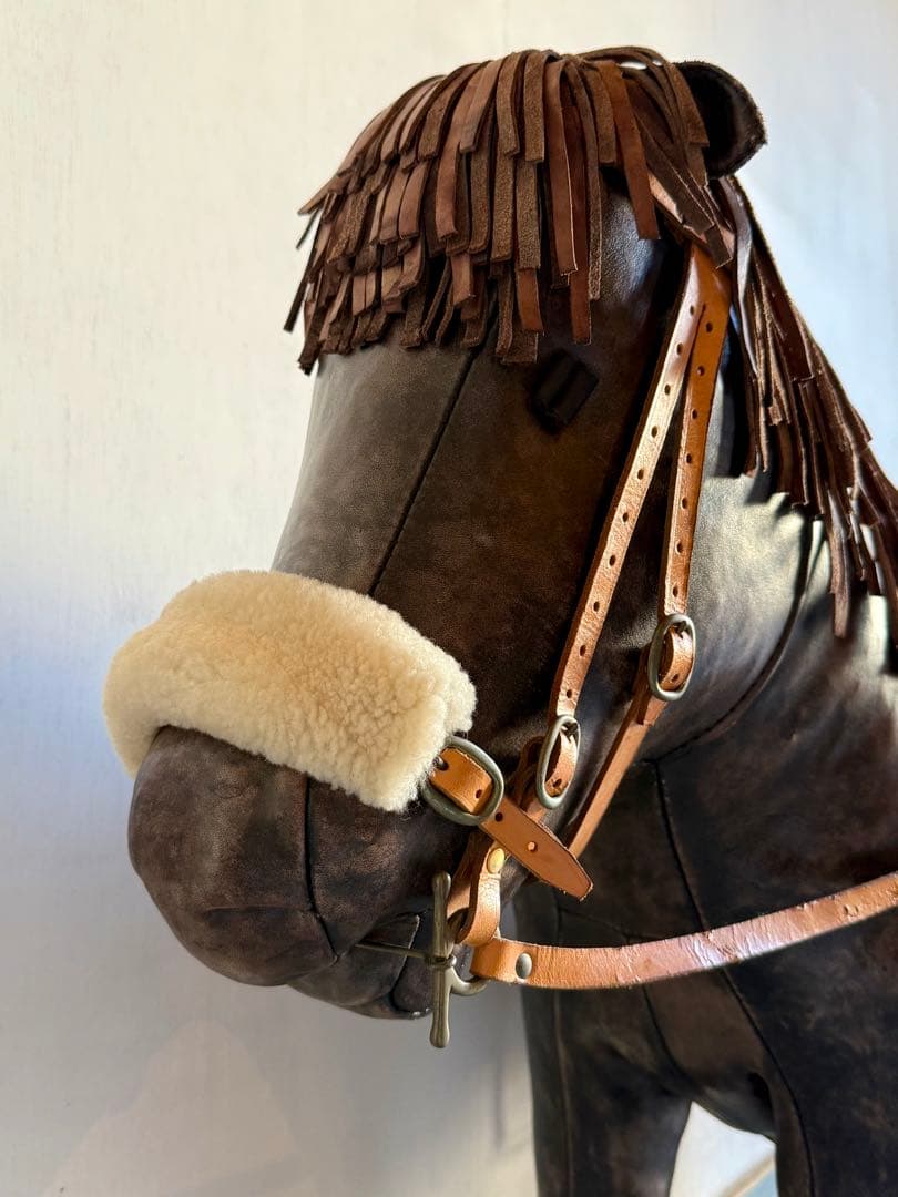 OMERSA HORSE レザー アニマル 馬 フットスツール オブジェ