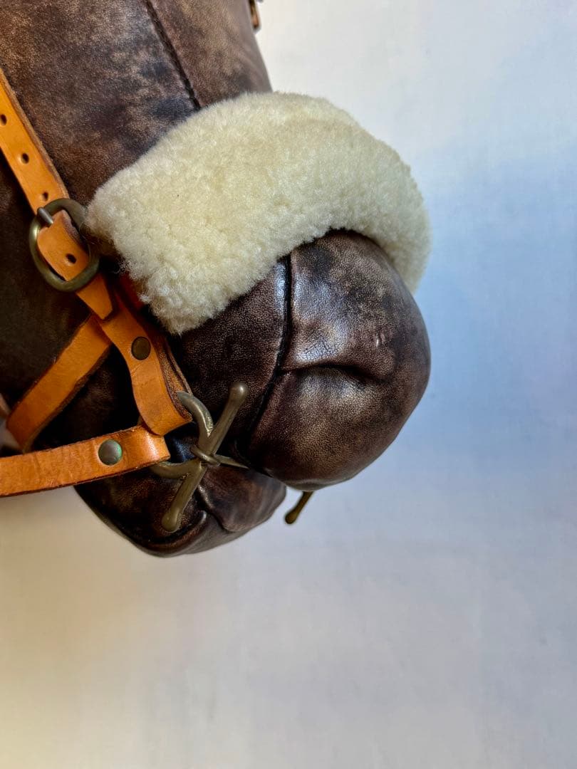 OMERSA HORSE レザー アニマル 馬 フットスツール オブジェ