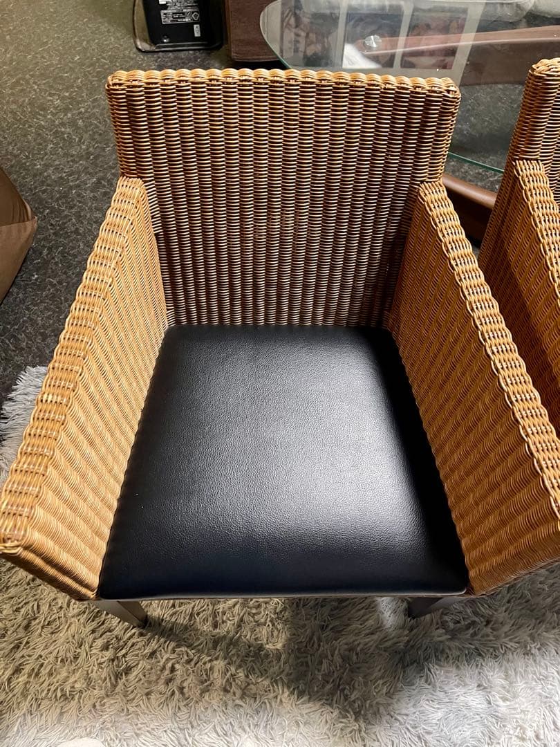 山川 コンテンポラリー ラタン ヤマカワラタン チェアー 一脚です①