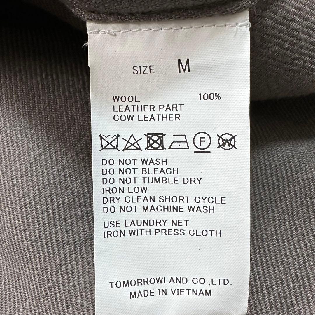 〈美品〉TOMORROW LAND【M】ウール シャツブルゾン ベージュ