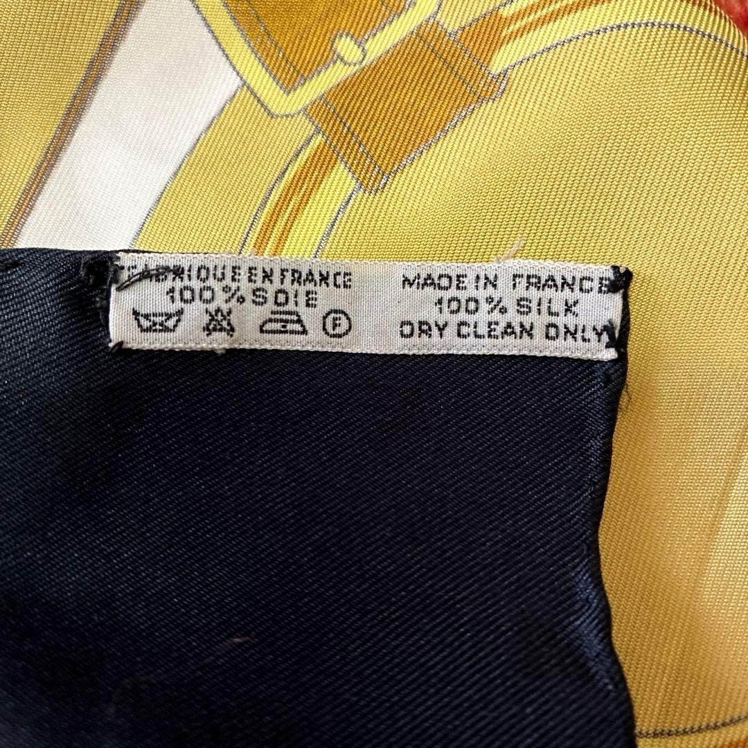 HERMÈS エルメス　シルクスカーフ 馬具デザイン