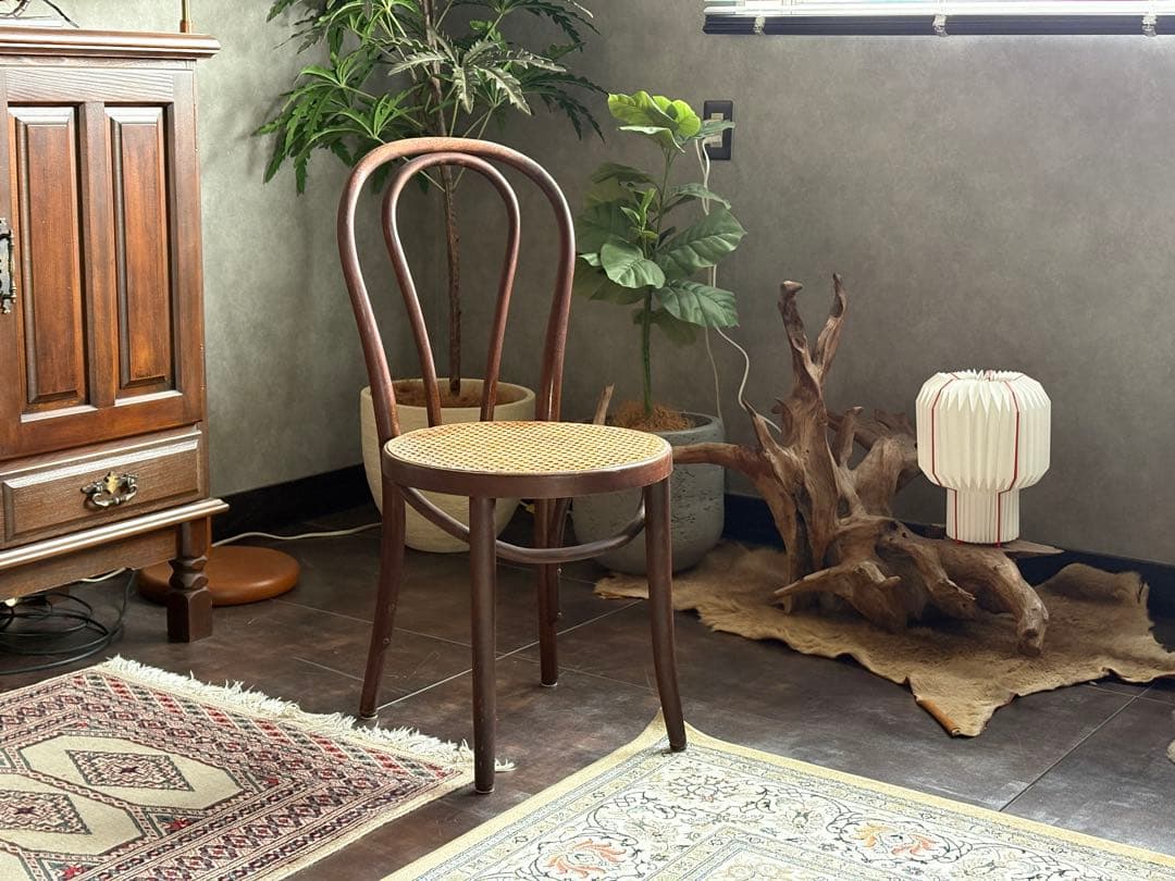 maruni　ウッドチェア　ラタン　椅子　カフェチェア　クラシック　IG