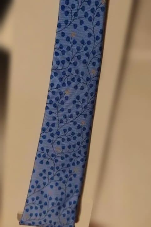 値下　新品未使用　CHANEL 青 花柄 ネクタイ