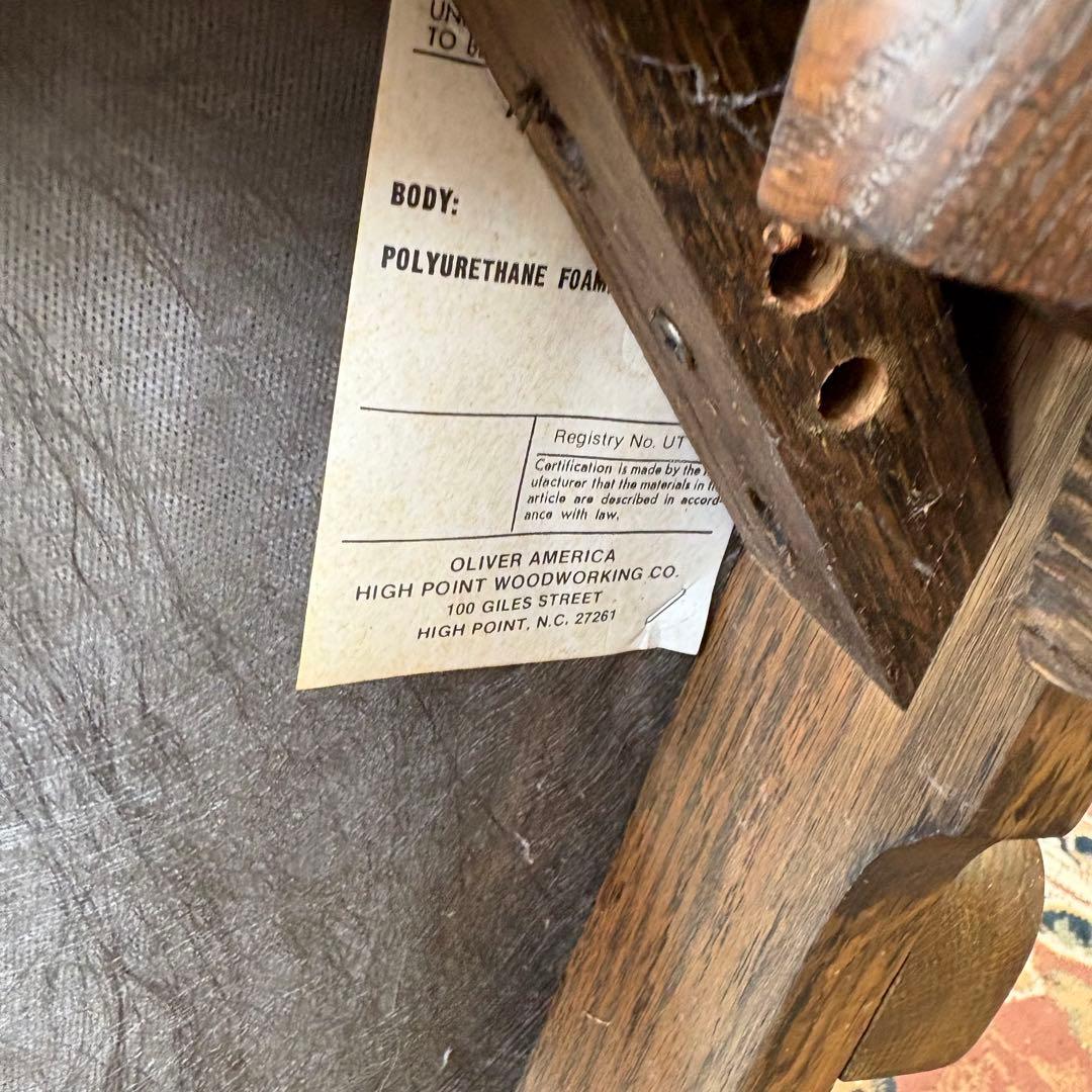 USA製 オリバーアメリカ レッドオーク材 ベントウッドチェアー アームチェア