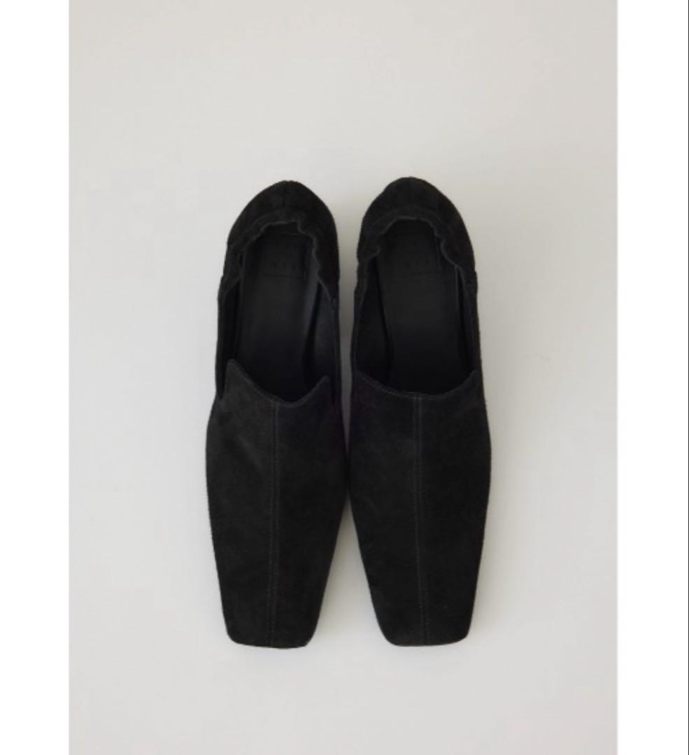 Suede square toe heel スエードスクエアトゥヒール　37