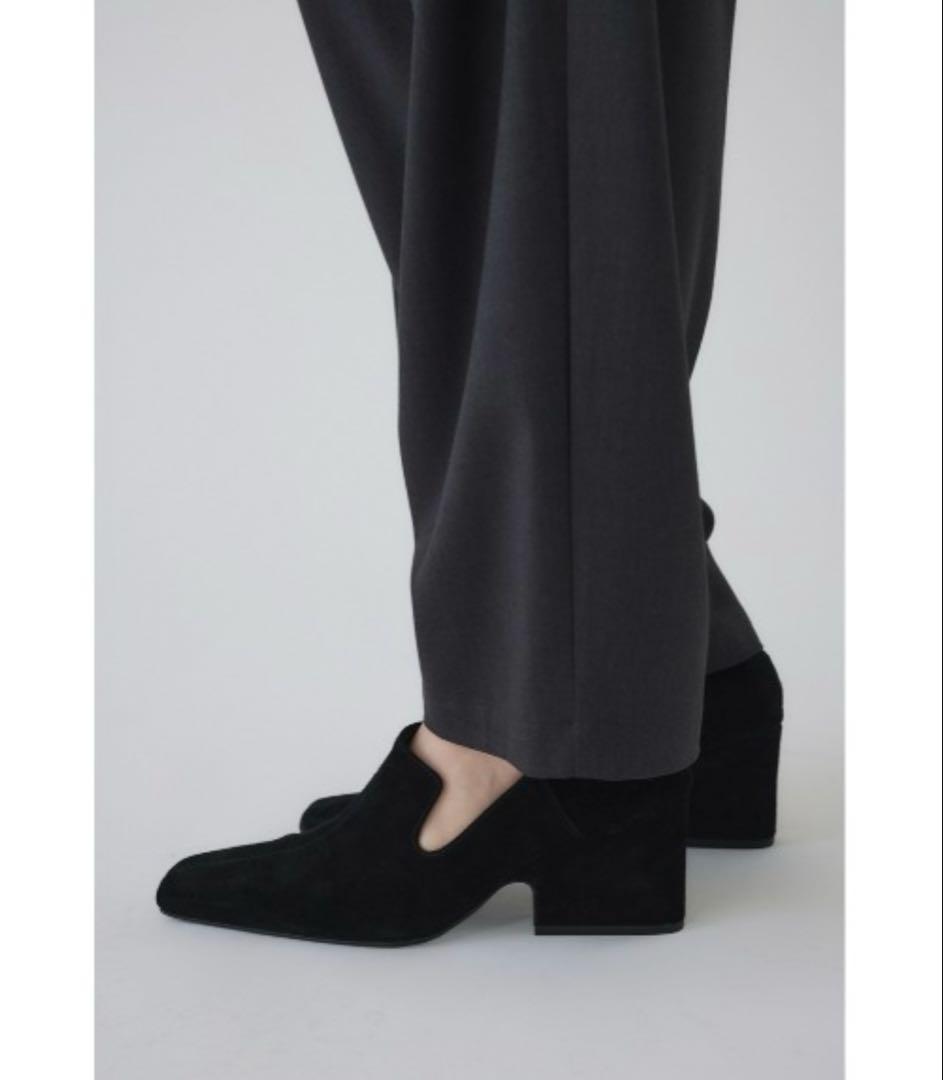 Suede square toe heel スエードスクエアトゥヒール　37