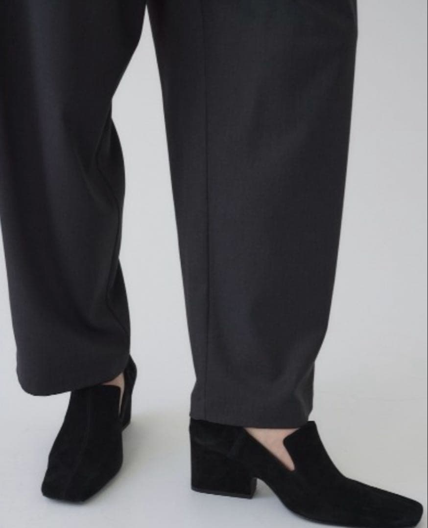 Suede square toe heel スエードスクエアトゥヒール　37