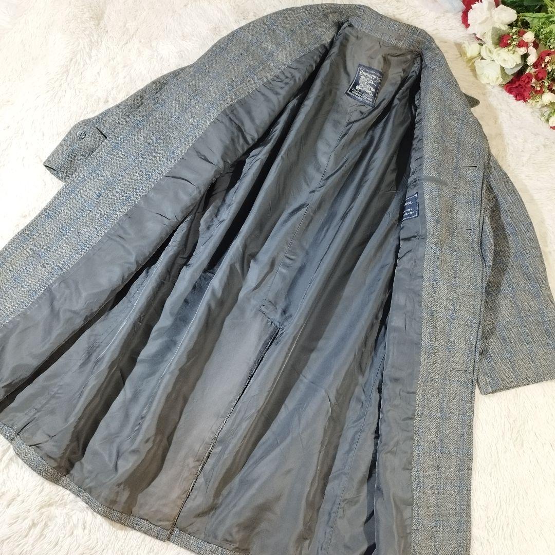 BURBERRY ウールチェック ステンカラー バルマカーンコート ヴィンテージ