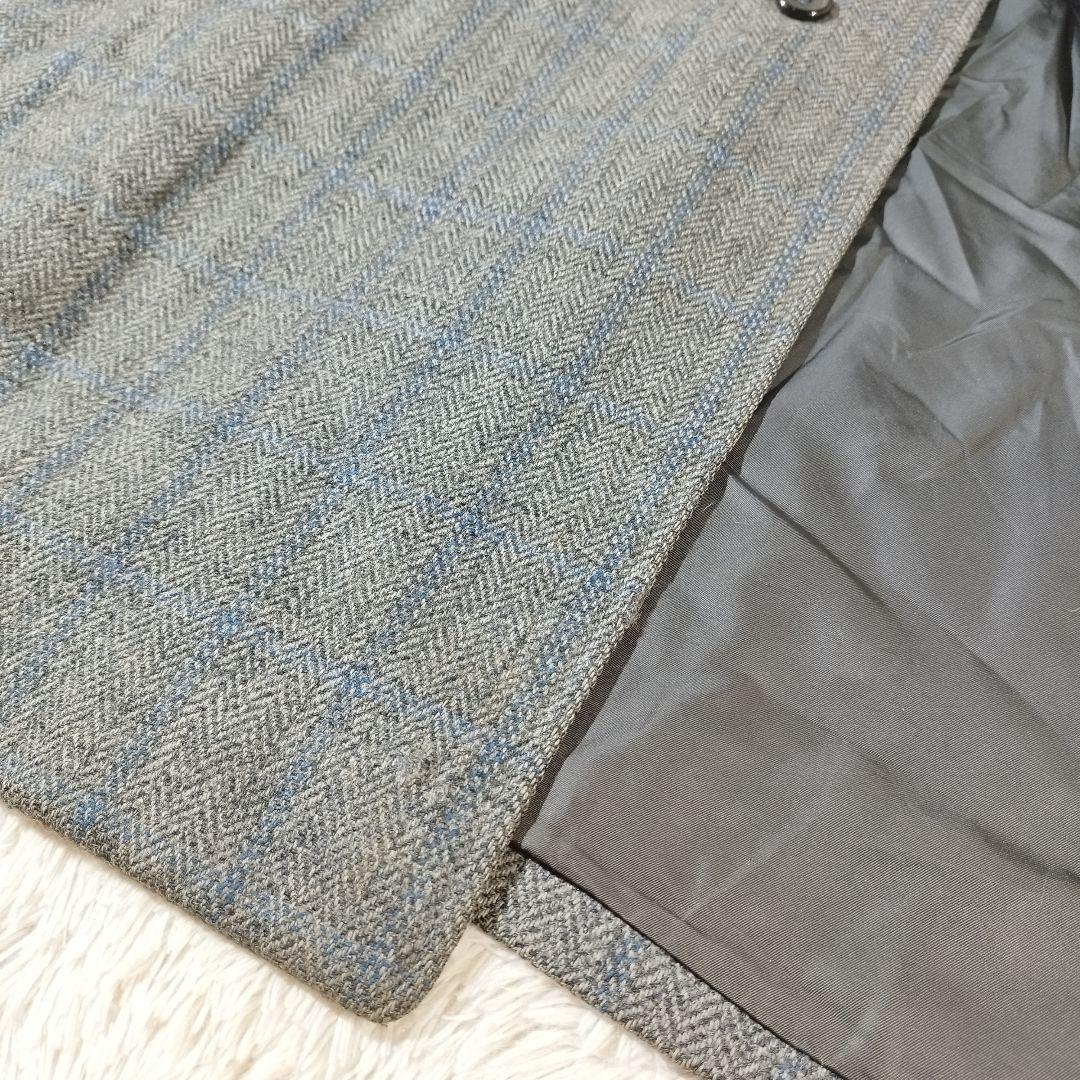 BURBERRY ウールチェック ステンカラー バルマカーンコート ヴィンテージ