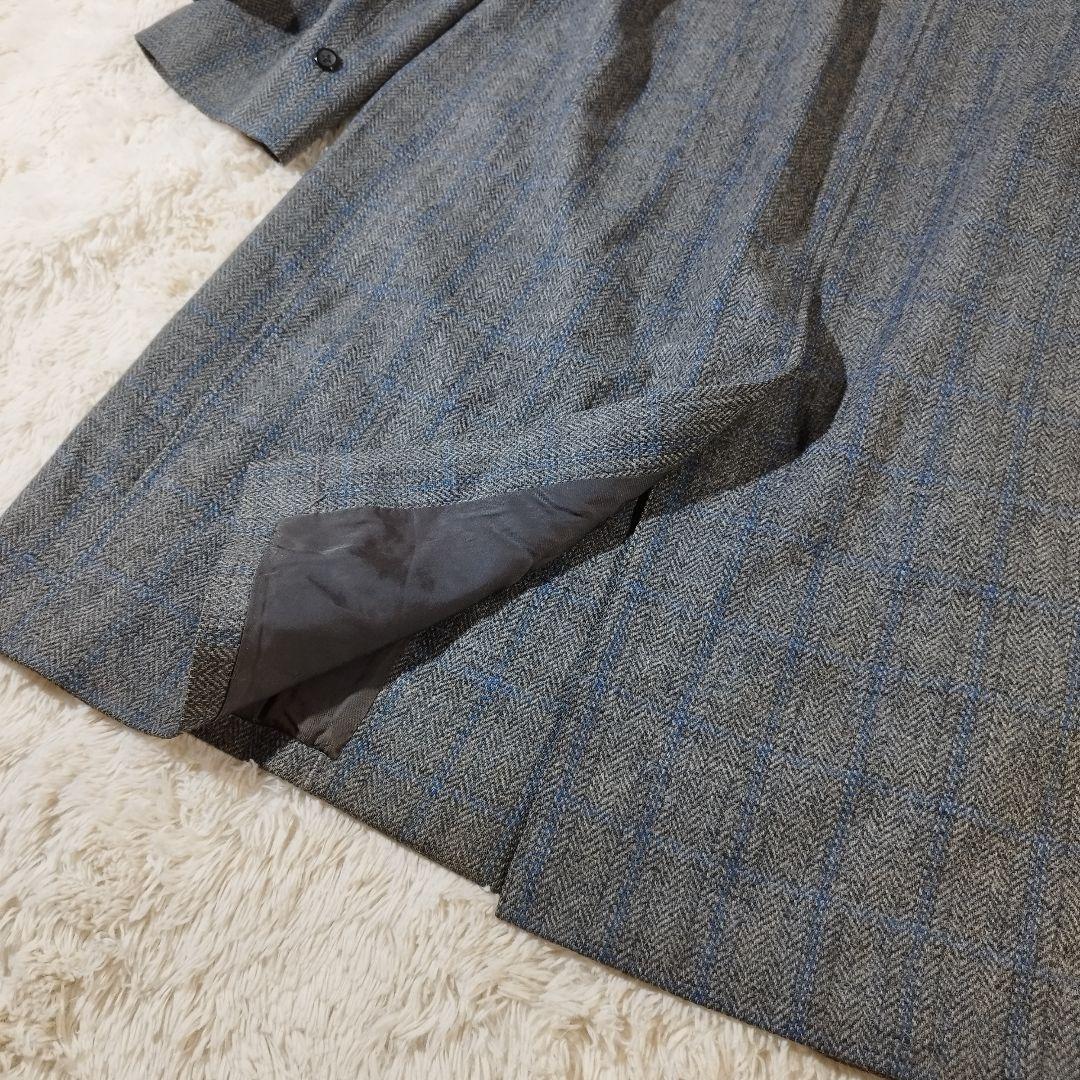 BURBERRY ウールチェック ステンカラー バルマカーンコート ヴィンテージ