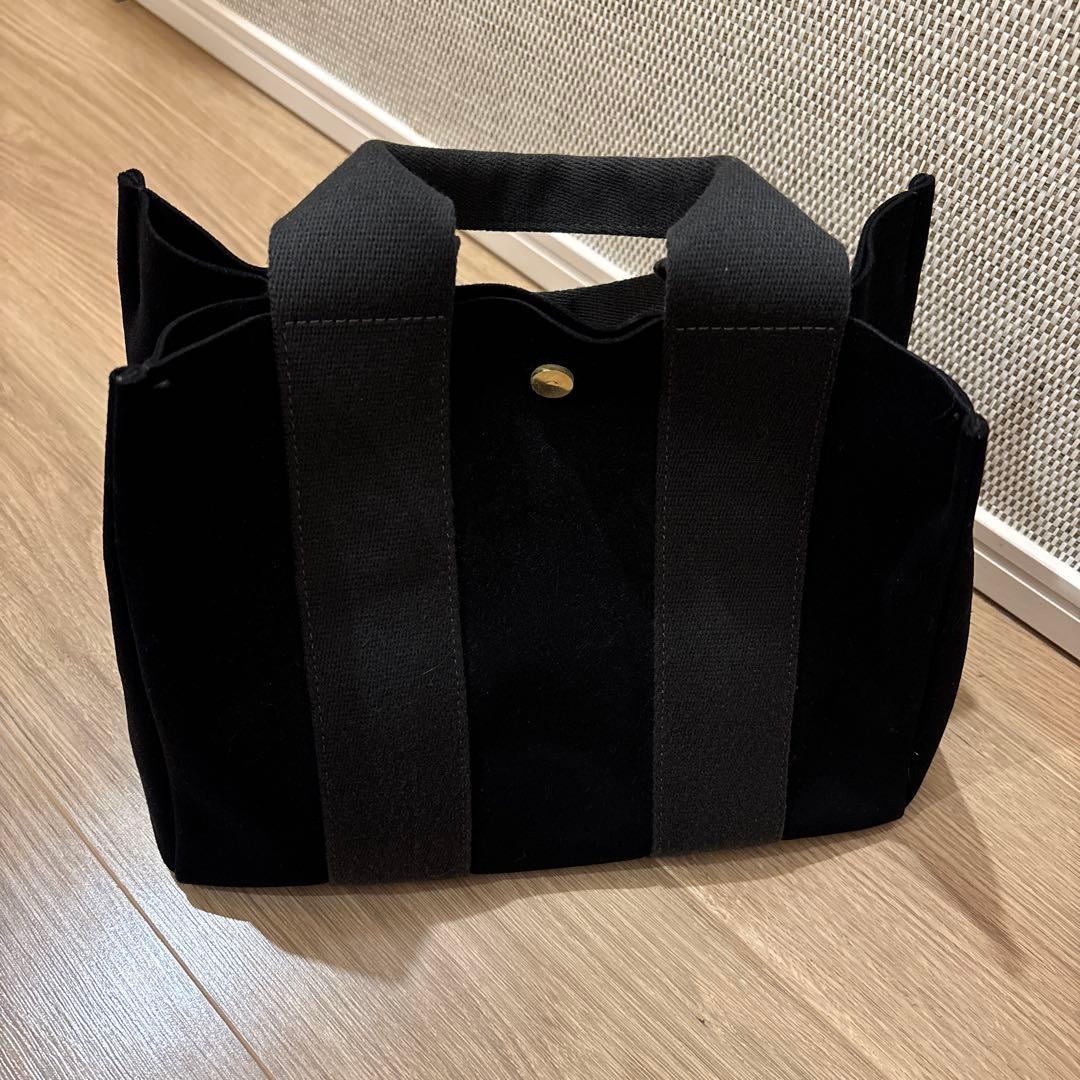 VIOLAd'ORO ブラック ベロア トートバッグ　M