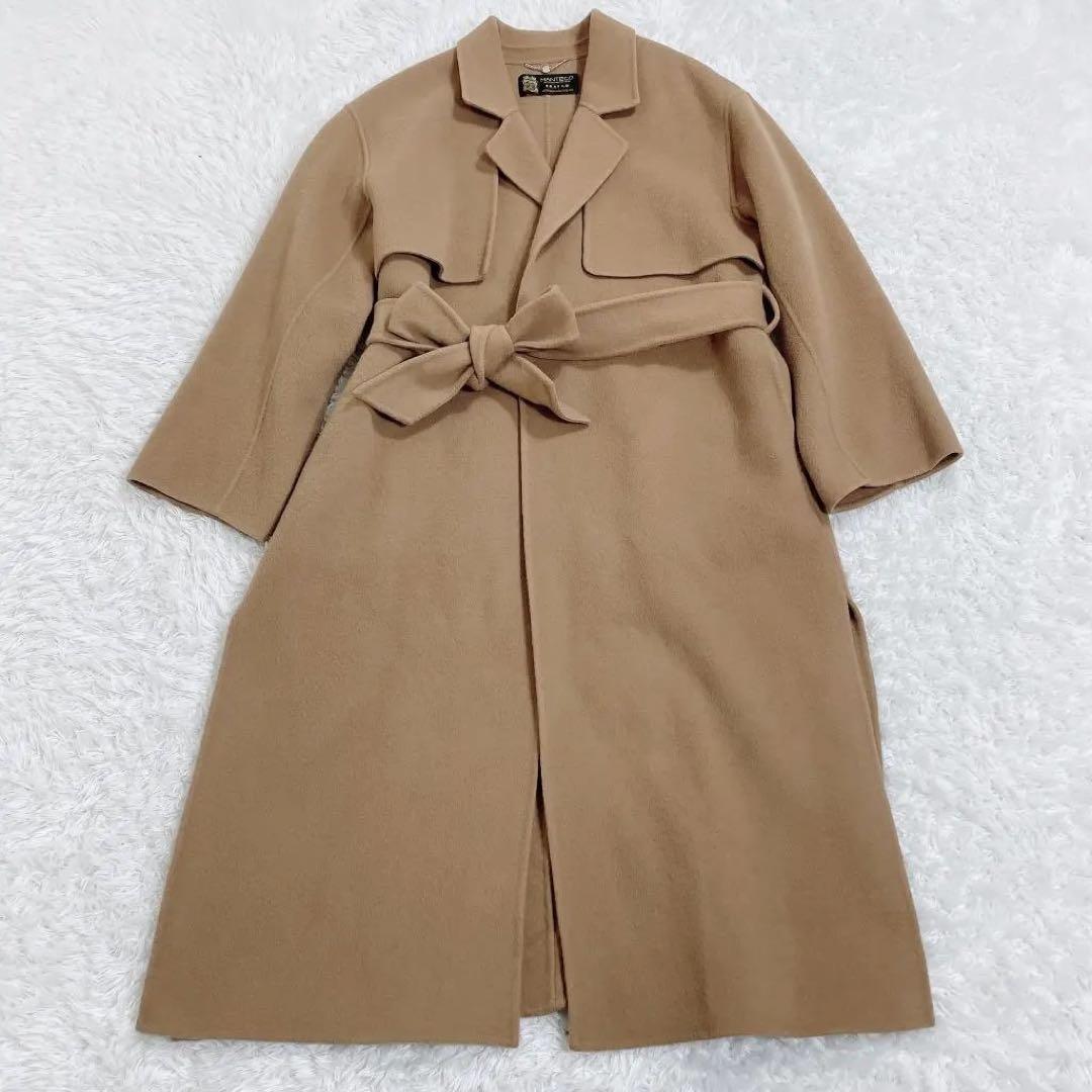 FLAY I.D マンテコ ウールリバーコート ベルテッド キャメル S