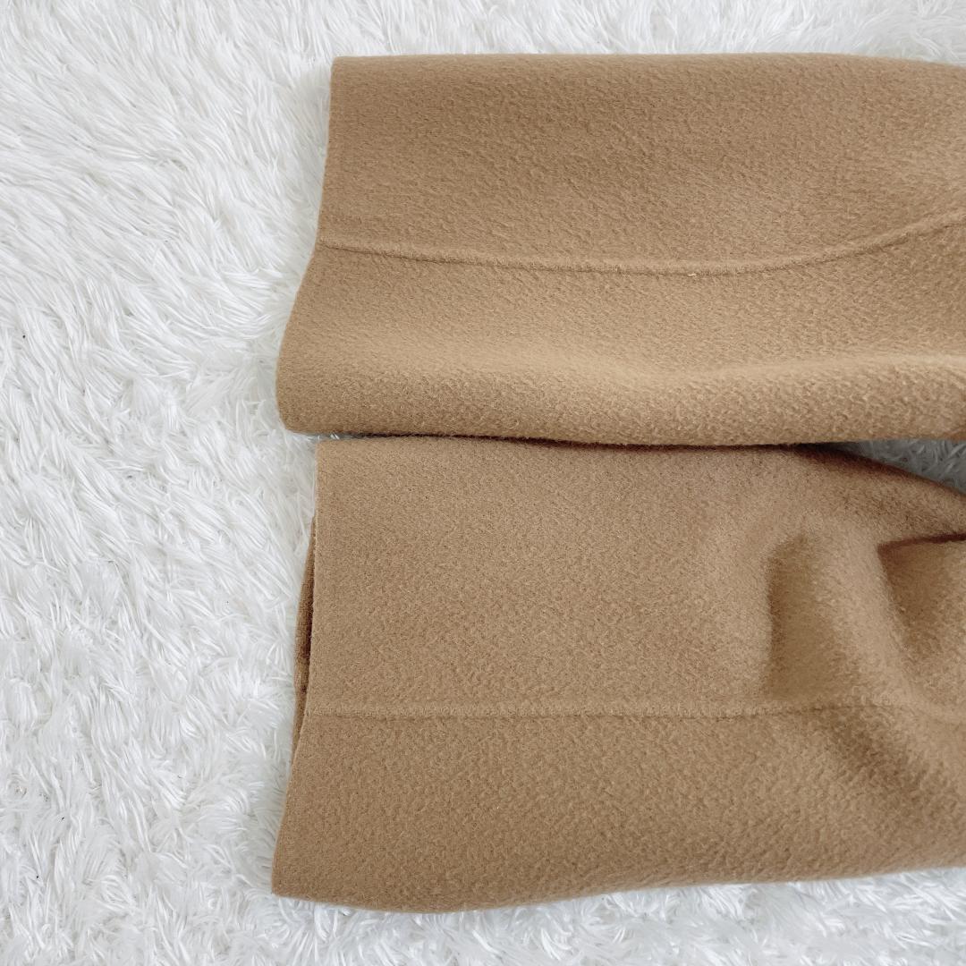 FLAY I.D マンテコ ウールリバーコート ベルテッド キャメル S