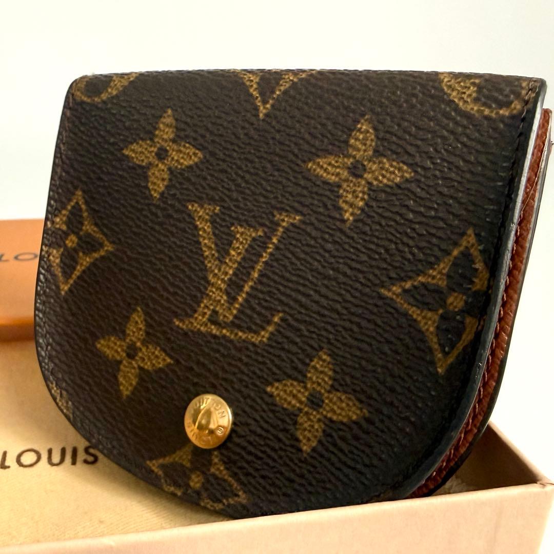 LOUIS VUITTON ポルトモネ グゼ モノグラム ケース ブラウン