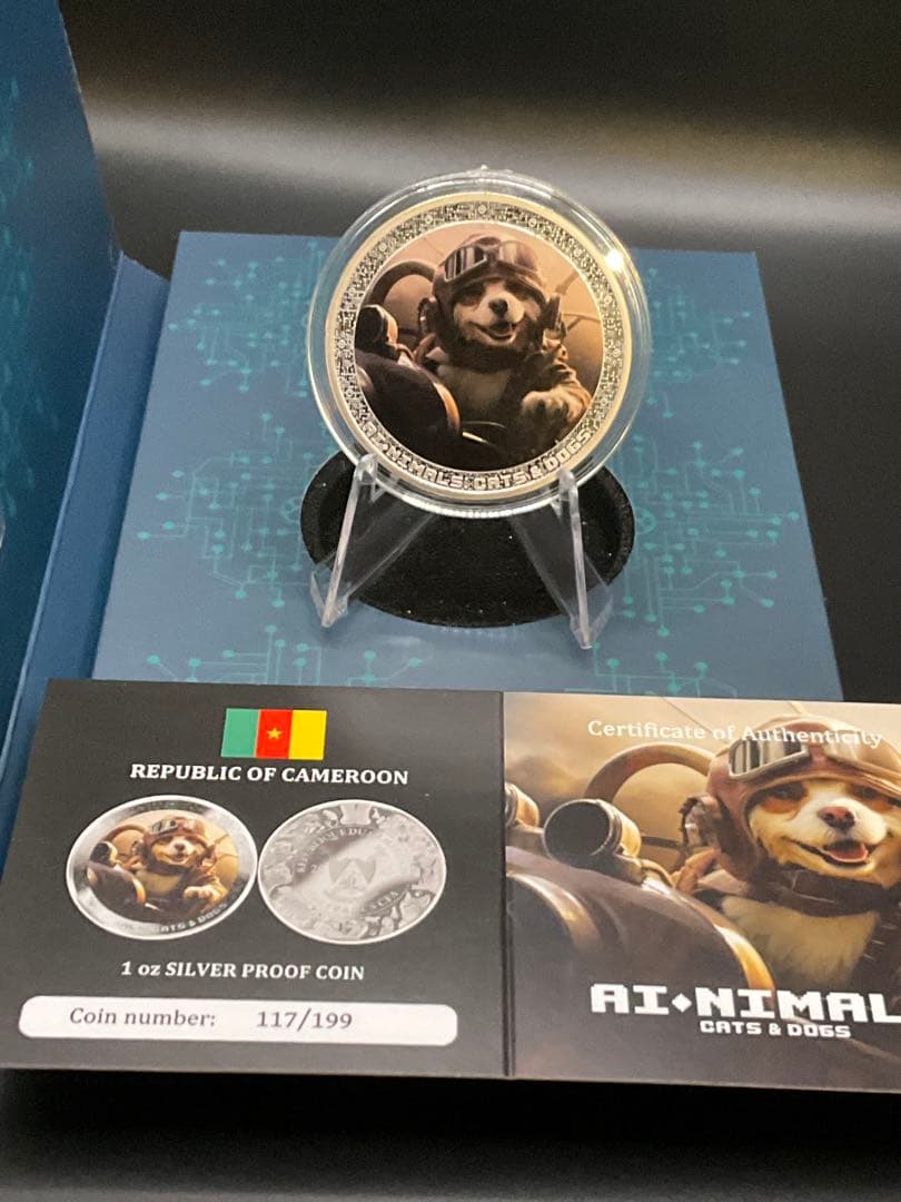 【ゆ】カメルーン共和国 AI ANIMALS 銀貨2点おまとめ品
