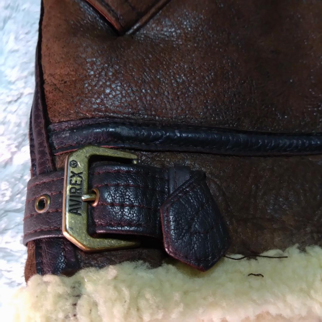 アヴィレックス　B-3　リアルムートン　フライトジャケット　アメリカ製　Ｌ相当