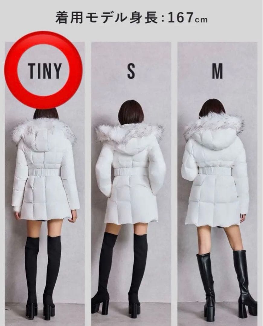 即日発送⬛︎GYDA 【TINY】ベルト付きロングダウンコート ◻️定価以下