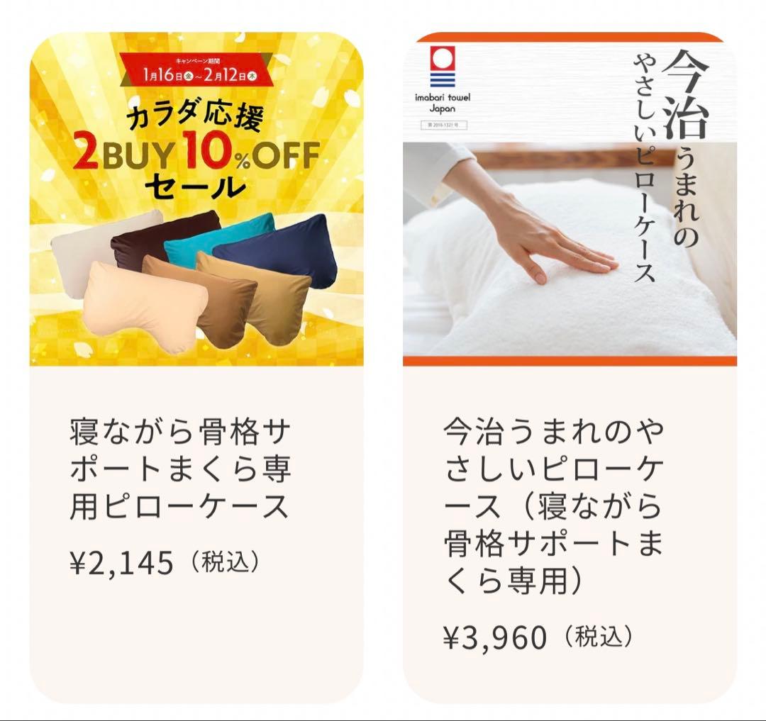 KA-RA-DA ファクトリー　枕2個セット