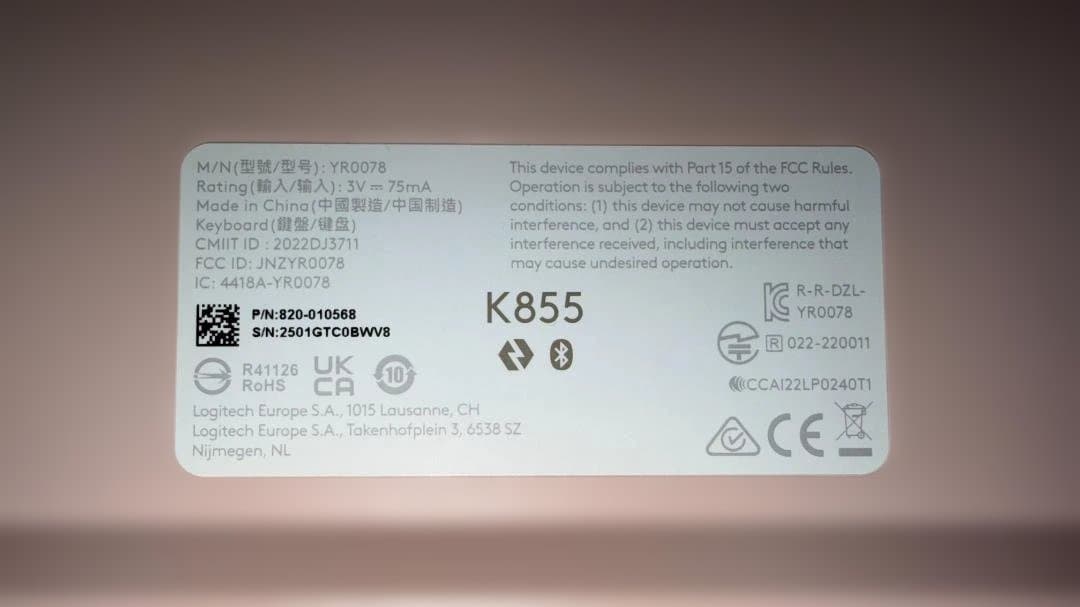 [極美品]ロジクール SIGNATURE K855 ローズ メカニカルキーボード