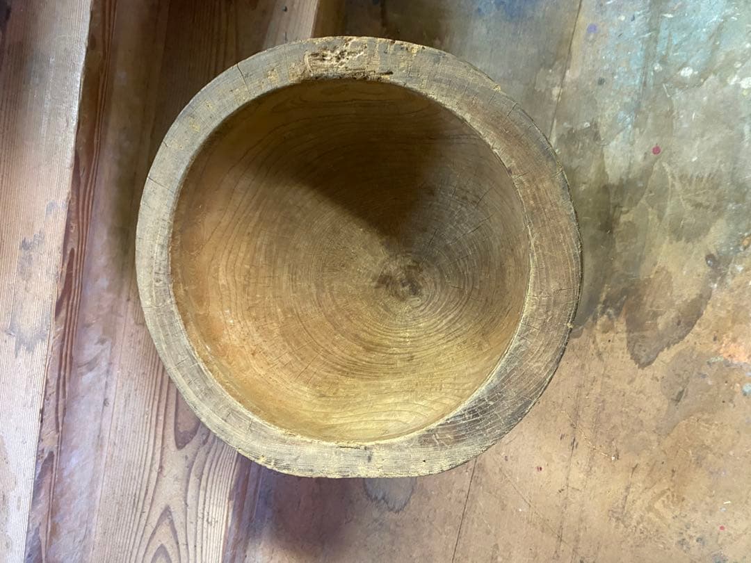 お餅つき　臼　レトロ　置物　工芸品　骨董品　インテリア　018