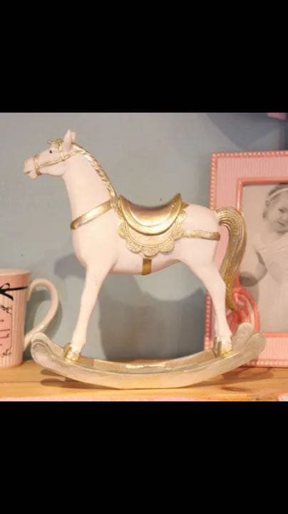 木馬　シャビーシック　メリーゴーランド オーナメント　馬
