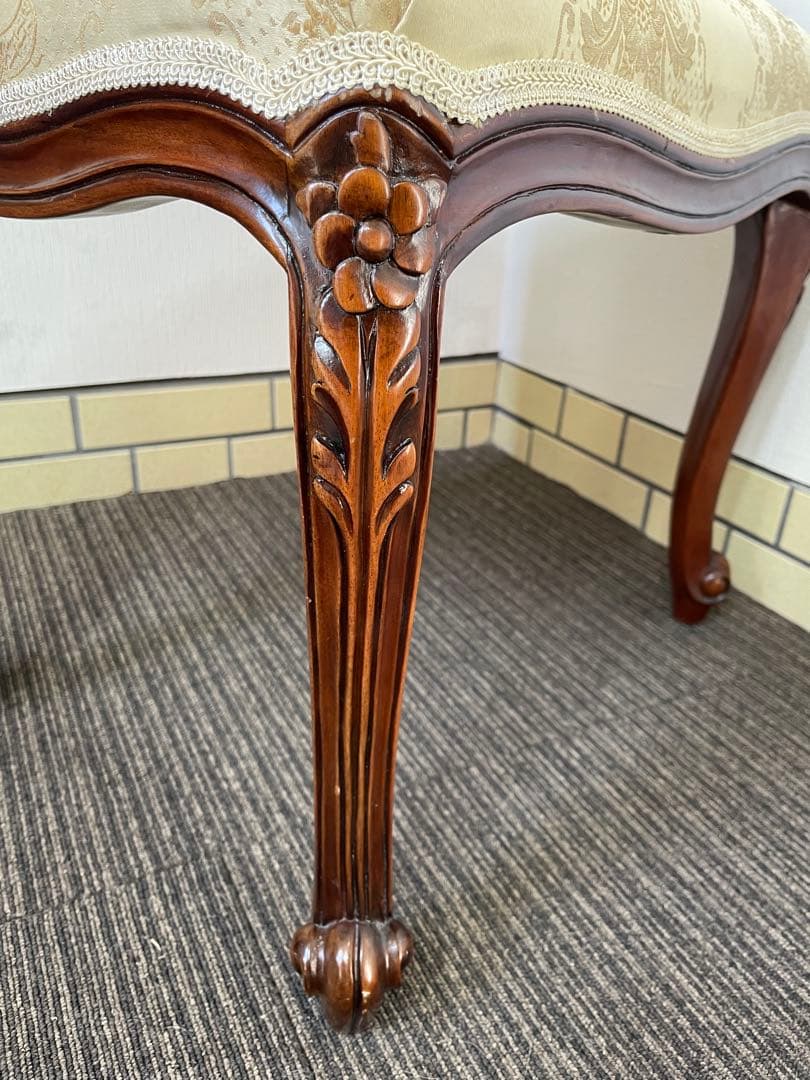 アンティーク スツール 猫脚 オットマン MADE in INDONESIA