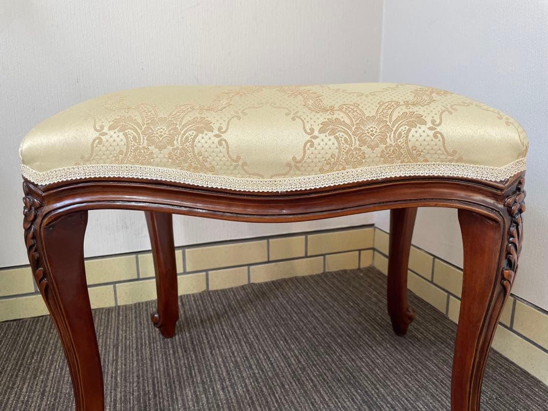 アンティーク スツール 猫脚 オットマン MADE in INDONESIA