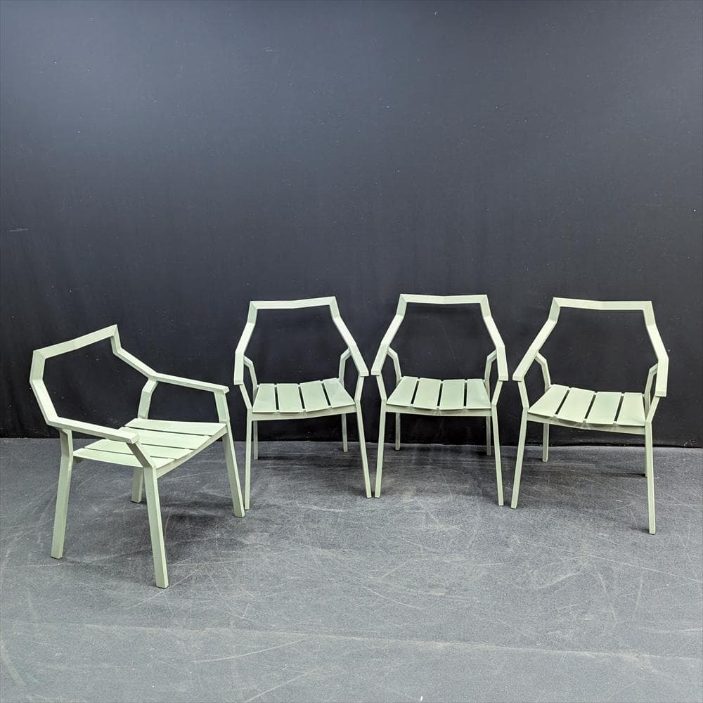 ジゼル　クン　アルミ　4脚　スタッキング　ガーデンチェア　イス　椅子　チェア　B