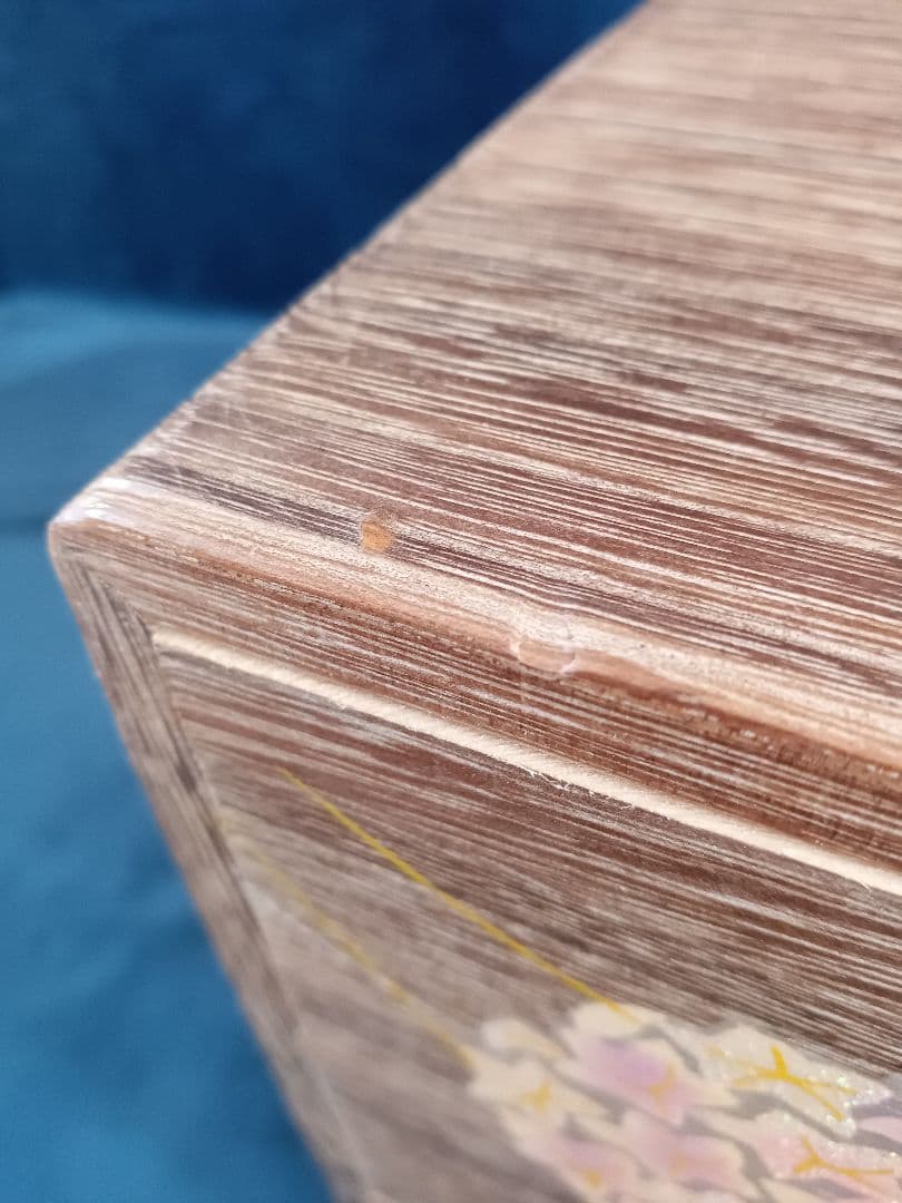 会津　蒔絵小箪笥(三ツ引)　桐工芸　やまごの桐　ミニタンス　3段　和雑貨