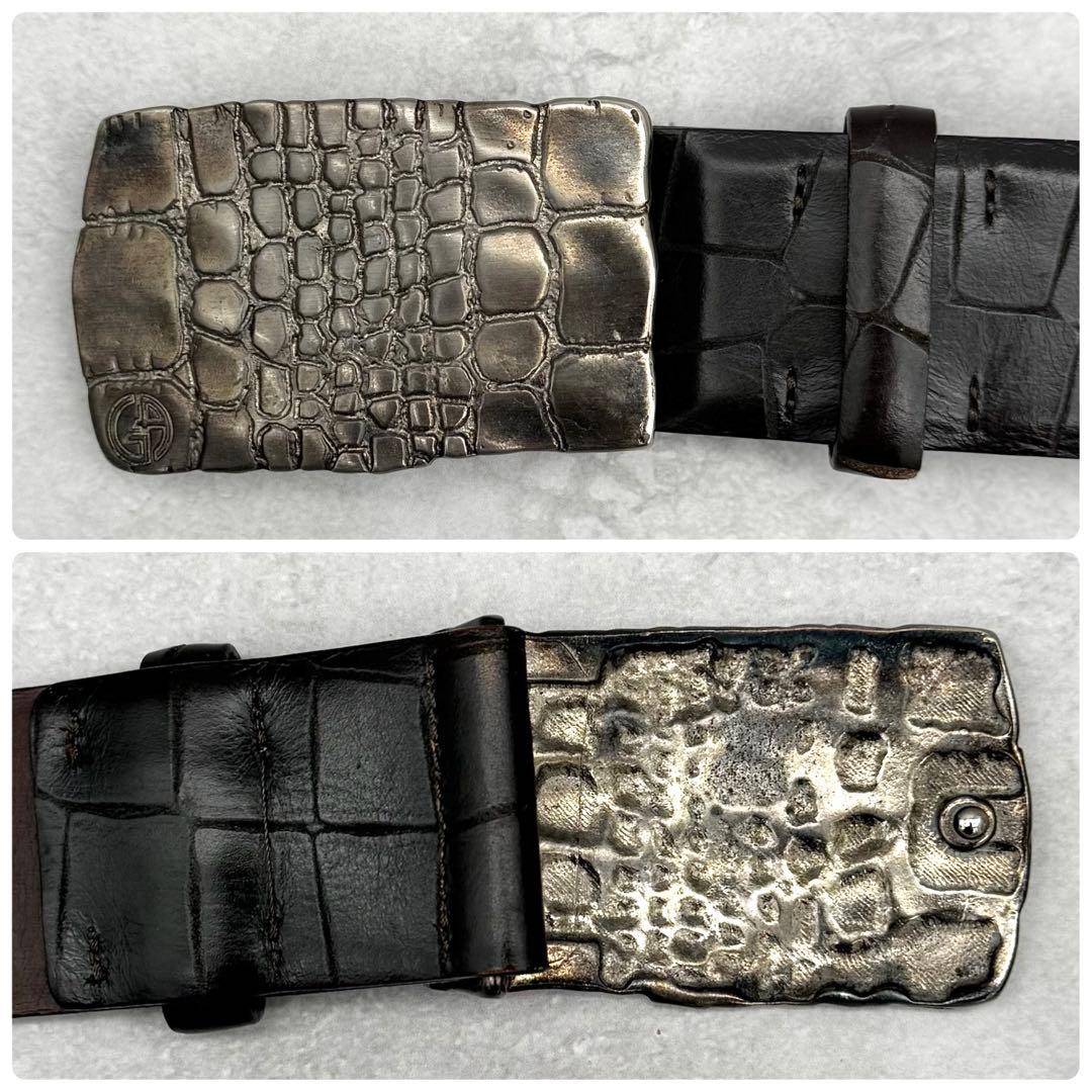 美品 GIORGIO ARMANI leather belt SIZE 48