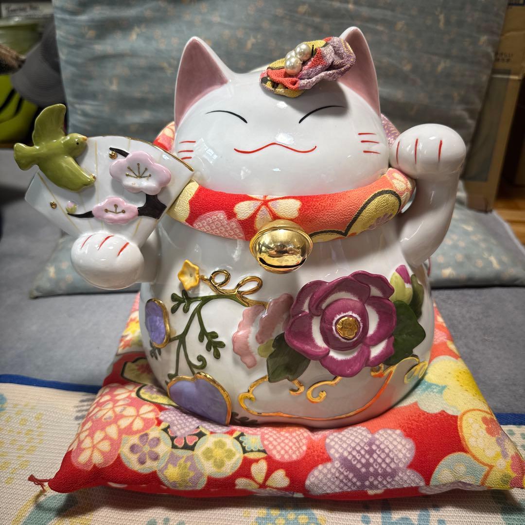 招き猫　猫舎道楽堂　陶器