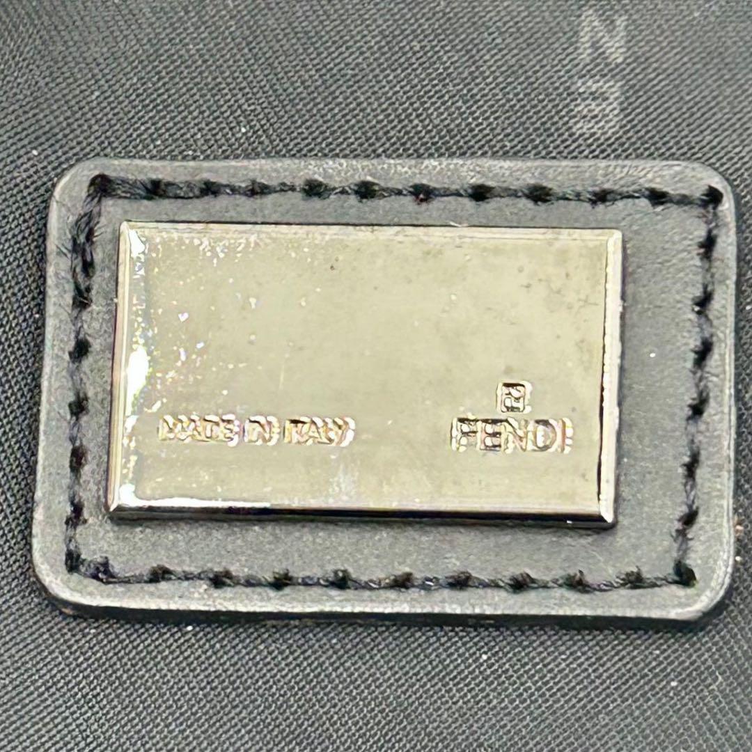 FENDI トートバッグ　ダークブラウン　ズッキーノ　ナイロン　8BH138