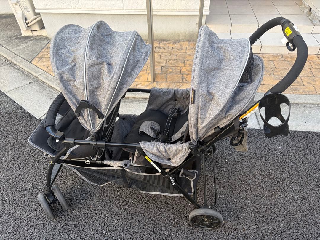 besrey ダブルベビーカー グレー【最終値下げ】