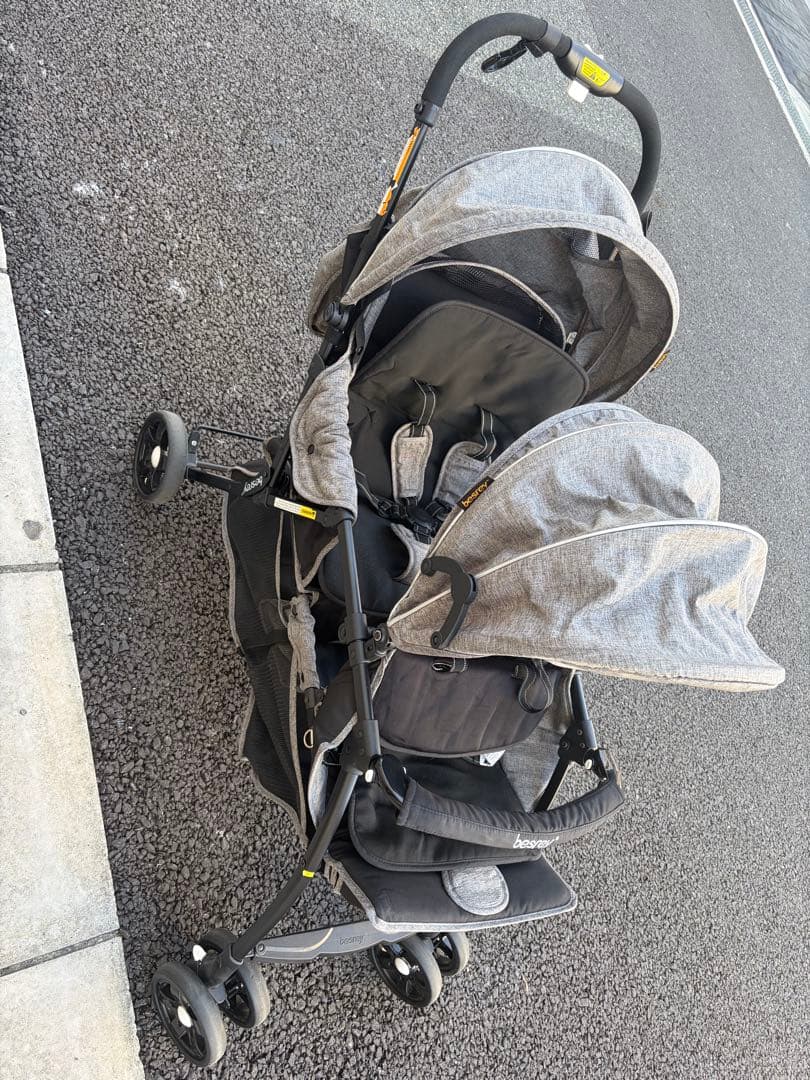 besrey ダブルベビーカー グレー【最終値下げ】